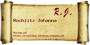 Rochlitz Johanna névjegykártya